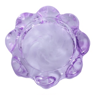 玻璃壶承干泡台家用茶承茶托创意紫色莲花茶壶垫功夫茶具配件茶碟