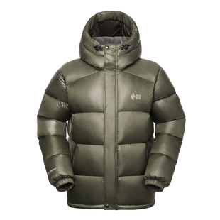 黑冰户外休闲男士700蓬鹅绒羽绒服轻量加厚保暖连帽羽绒服8534