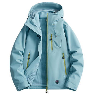 稻草人硬壳冲锋衣女2025新款小个子户外防风三合一超好看登山外套