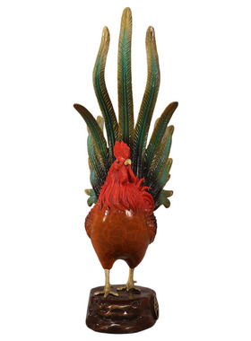 宽和纯铜公鸡摆件招财金鸡玄关