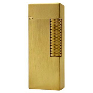 【祝融火具】战壕游龙黄铜煤油打火机窄版侧滑点火复古创意收藏男