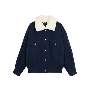 辰米范 【现货7折】千禧时髦 美式复古灯芯绒外套女工装夹克