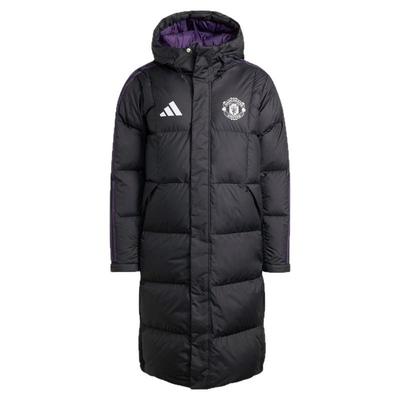 皇贝正品Adidas阿迪达斯曼联足球训练休闲连帽长款羽绒服男JN2889