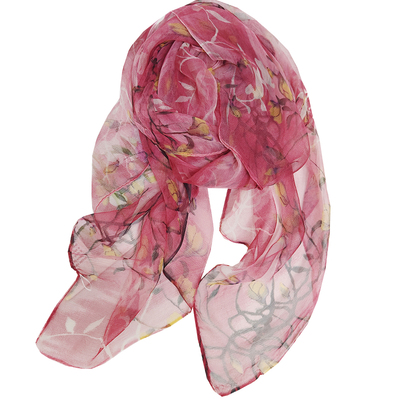 真丝丝巾秋冬小纱巾女妈妈围巾