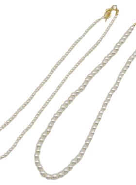 高质感串珠女珍珠叠戴项链锁骨链