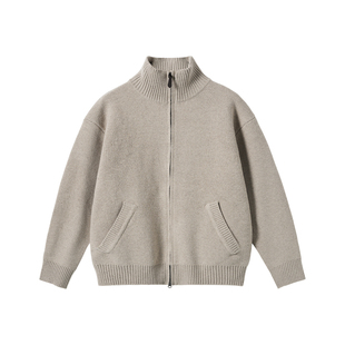 NYHSUGOO/南乙秋冬48支针法羊毛混纺纱线开衫毛衣3950男士毛衣