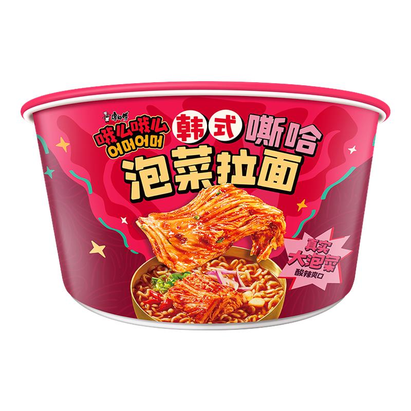 康师傅韩式芝士拉面泡菜泡面速食