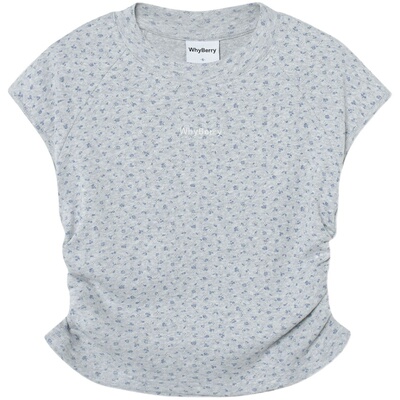 短袖甜美风蝴蝶结纯棉女