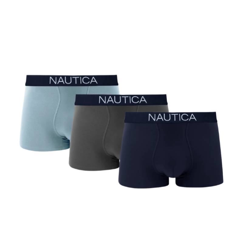 Nautica Underwear商务男士内裤纯棉质抗菌平角透气短裤衩礼盒装