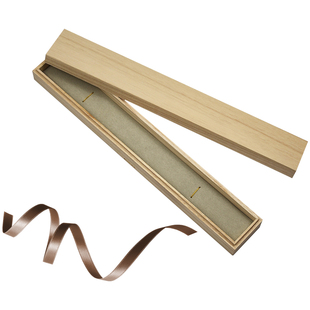 厂家定制木质文房四宝盒单支多支装胎发毛笔收纳盒可刻字礼品木盒