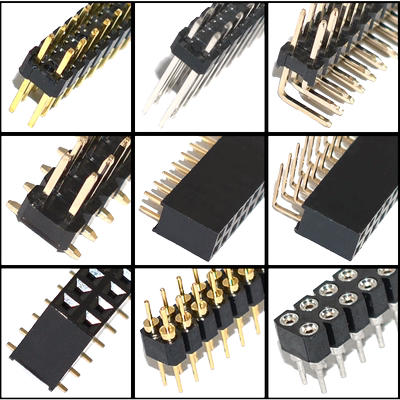 2.54mm圆排针铜脚镀金贴片圆排针