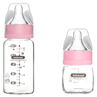 宝宝新生儿 标口径硼硅玻璃喂养婴幼儿小奶瓶150ml80ml防胀气防呛