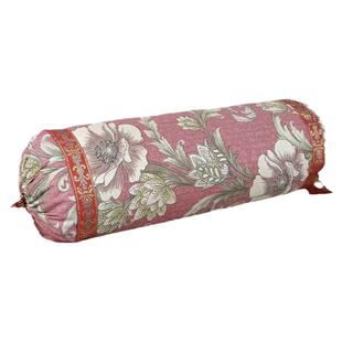 纯棉老粗布大号圆形荞麦枕套仿古可调高低助睡眠护颈椎枕头套