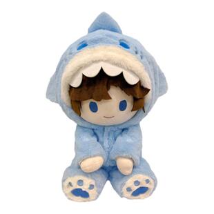 【包邮现货】原创40cm坐姿棉花娃娃娃衣毛绒鲨鱼外套 仿一番赏体