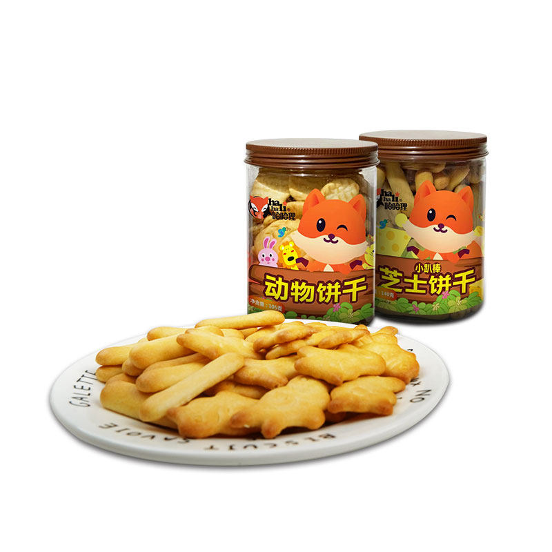 哈哈狸动物饼干小趴棒芝士饼干【咸味】手指饼干闲趣韧性饼干零食