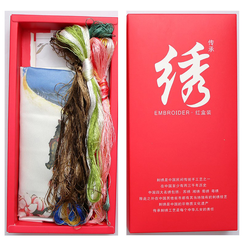苏绣刺绣套件初学针迹扫描水果