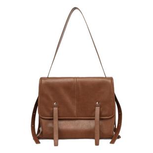 磨砂皮邮差包女单肩斜挎托特包百搭腋下包包2025秋冬大容量公文包