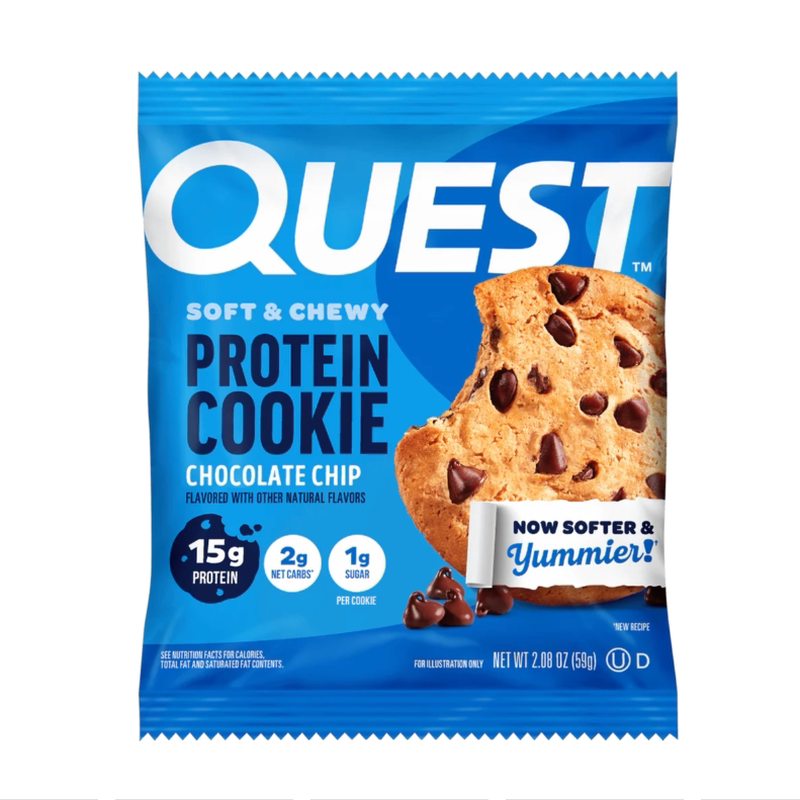 QUEST NUTRITION 蛋白质曲奇朱古力碎59gx12休闲食品曲奇饼干进口