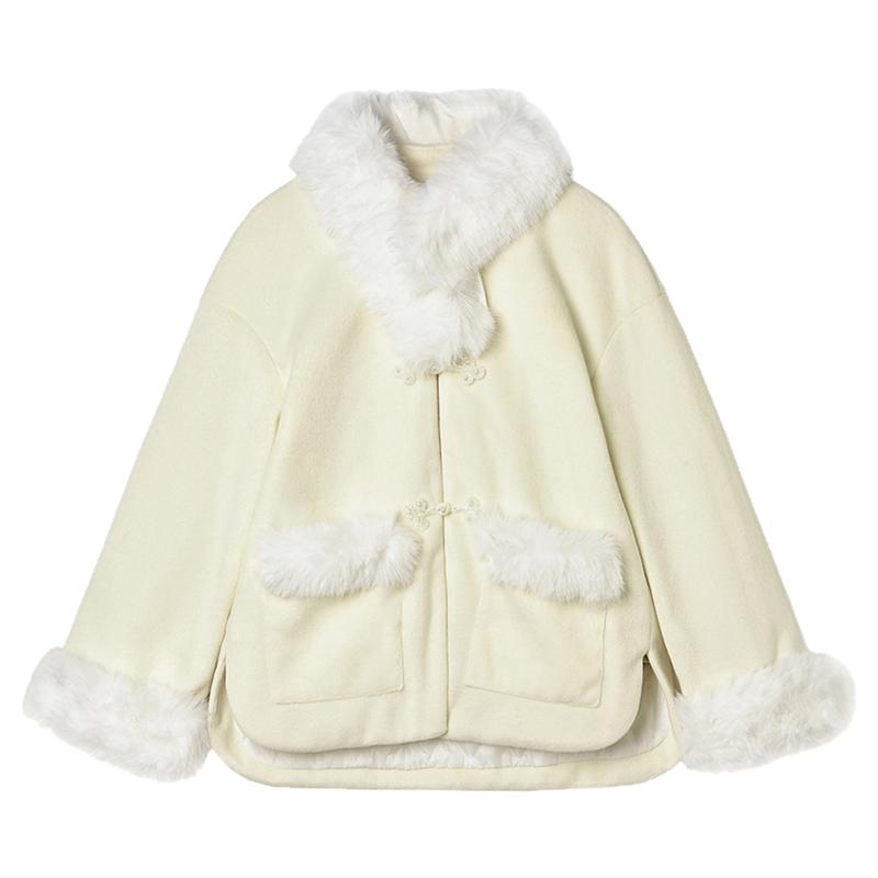 宽松保暖绒感高端棉服