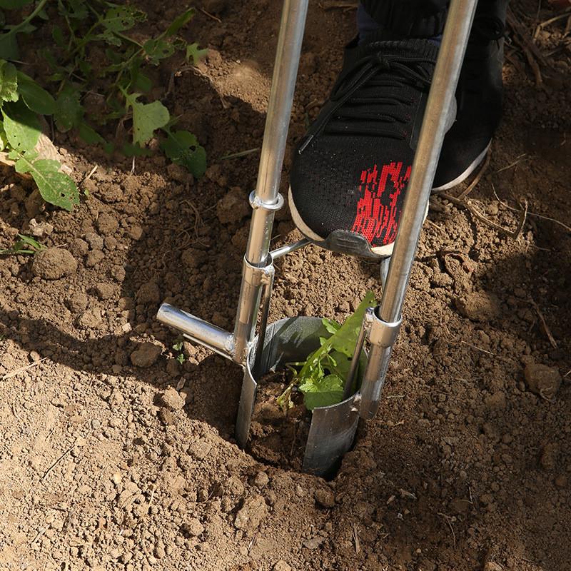 不锈钢移苗器多功能农用加厚栽苗器打孔取土器西瓜玉米种菜移栽机