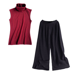 秋装上衣显身材两件套洋气初秋女装2024年新款女秋天套装早春棉麻