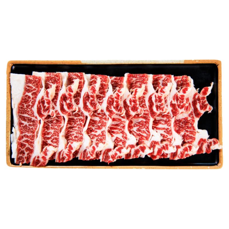 齐函杨佳齐齐哈尔烤肉雪花肋扇大片原切牛肉韩式家庭烧烤食材1斤