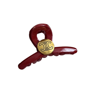 凯旋门前额红色新年发饰小抓夹刘海侧边质感夹子头饰碎发夹边夹女