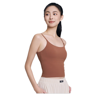 SW速维细肩带运动背心女夏吊带外穿带胸垫瑜伽普拉提健身跑步内衣