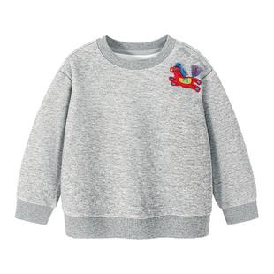 [新年卫衣]迷你巴拉男女童儿童冬季柔软亲肤加绒保暖新年马年上衣