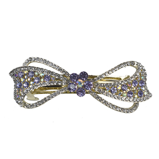 中号轻奢水钻妈妈发卡发夹顶夹头饰优雅气质蝴蝶结弹簧夹后脑勺