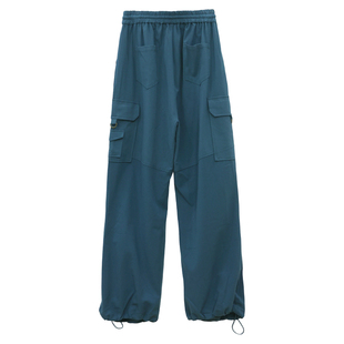 it'real瑞尔秋季新款甜酷风宽松百搭显瘦工装阔腿长裤女装