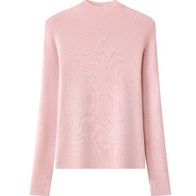 美利奴羊毛打底衫女长袖 修身薄款显瘦气质 简约纯色半高领 秋冬