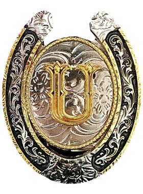 白色皮绳波洛领带男女金银字母男