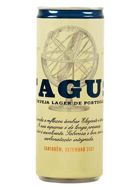 【进口】泰谷/TAGUS啤酒500ml*24罐装葡萄牙进口经典拉格黄啤整箱