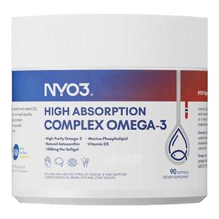 NYO3挪威进口高纯深海高能鱼油磷脂型omega-3磷虾油性价比60粒