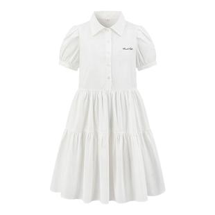 东京岁时记JK制服甜美长裙中长款学院风白色连衣裙夏女北海道牛乳