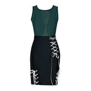 语歌菲拉丁舞练功服女童高级感上衣夏季无袖网纱时尚2022新款舞衣