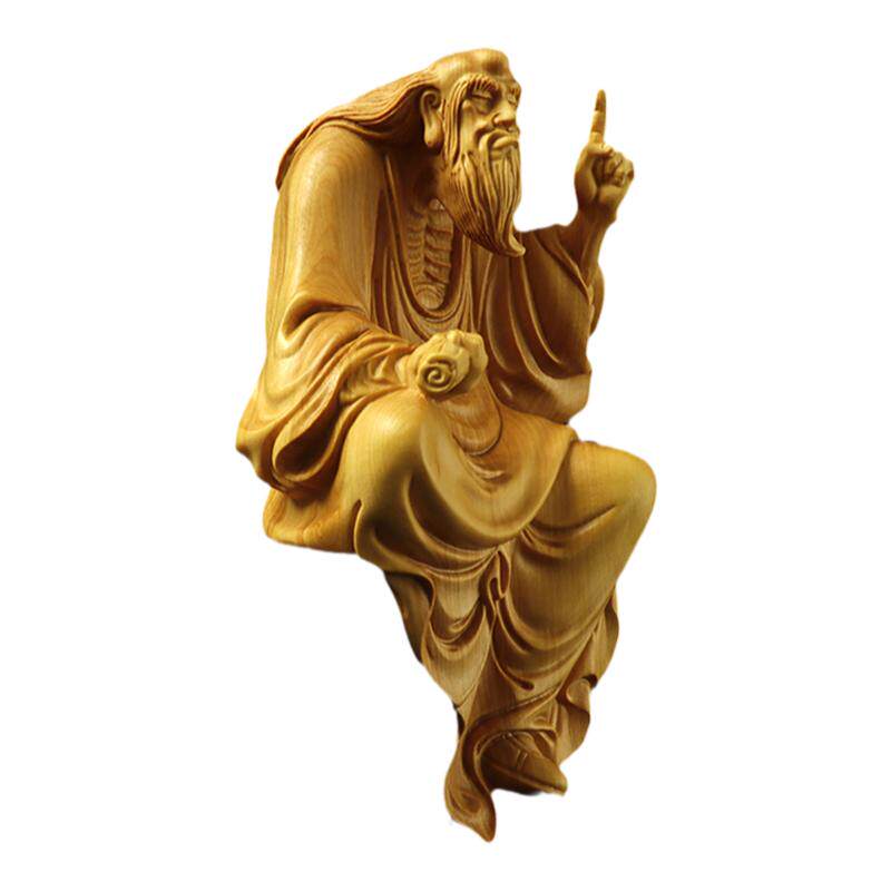 黄杨木雕禅意摆件老子传道工艺品