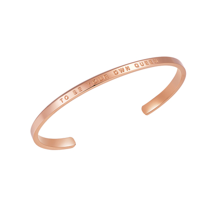 钛钢镀18k情侣玫瑰金欧美风手镯