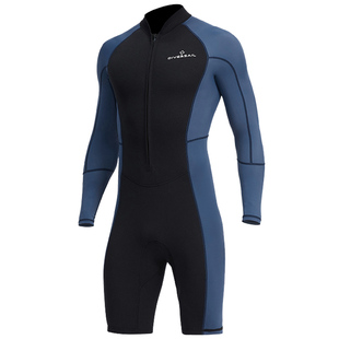 游泳衣男女连体短袖浮潜防晒泳装水母潜水服1.5MM冬保暖防寒泳衣