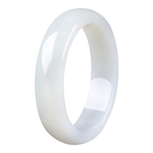 买1送1带证书天然新疆金丝玉和田玉羊脂白玉手镯仙女镯母亲节礼物