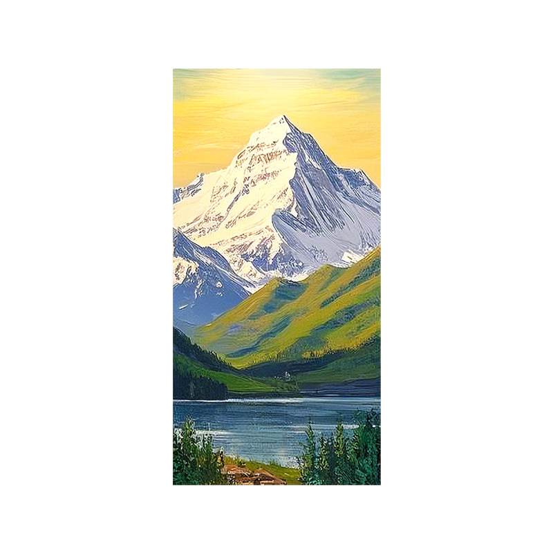 白鹿艺术手绘油画风景印象装饰画