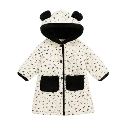 女童睡衣秋冬款2025新款儿童家居服套装加厚保暖宝宝三层夹棉睡袍