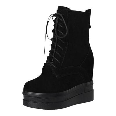 秋冬坡跟短靴松糕百搭