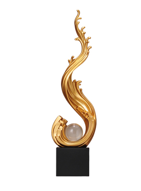 风生水起入户玄关摆件壁龛轻奢高档客厅电视柜工艺品落地乔迁礼物