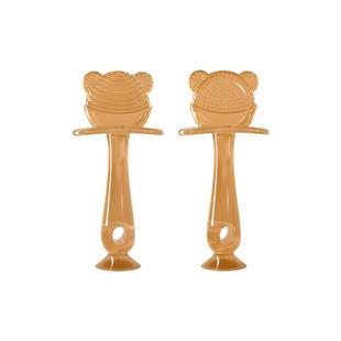 贝因美牙胶婴儿磨牙棒四六个月宝宝可水煮硅胶口小蘑菇咬胶防吃手