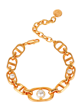 DICD/D家字母猪鼻子珍珠手链女