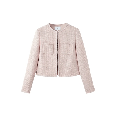 TKYSHOP圆领高级感小香风外套