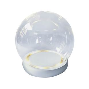 圣诞节永生花圆球形白底带灯玻璃罩泡泡玛特Bunny天使手办防尘罩