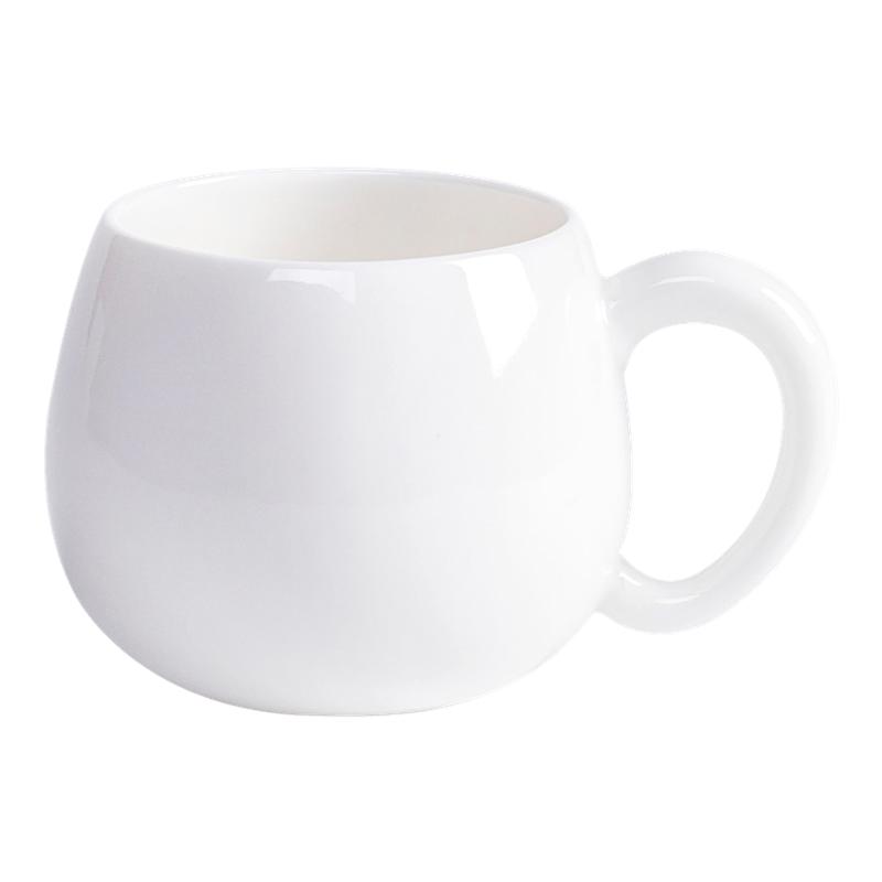 羊脂玉瓷功夫茶杯带把喝茶单杯